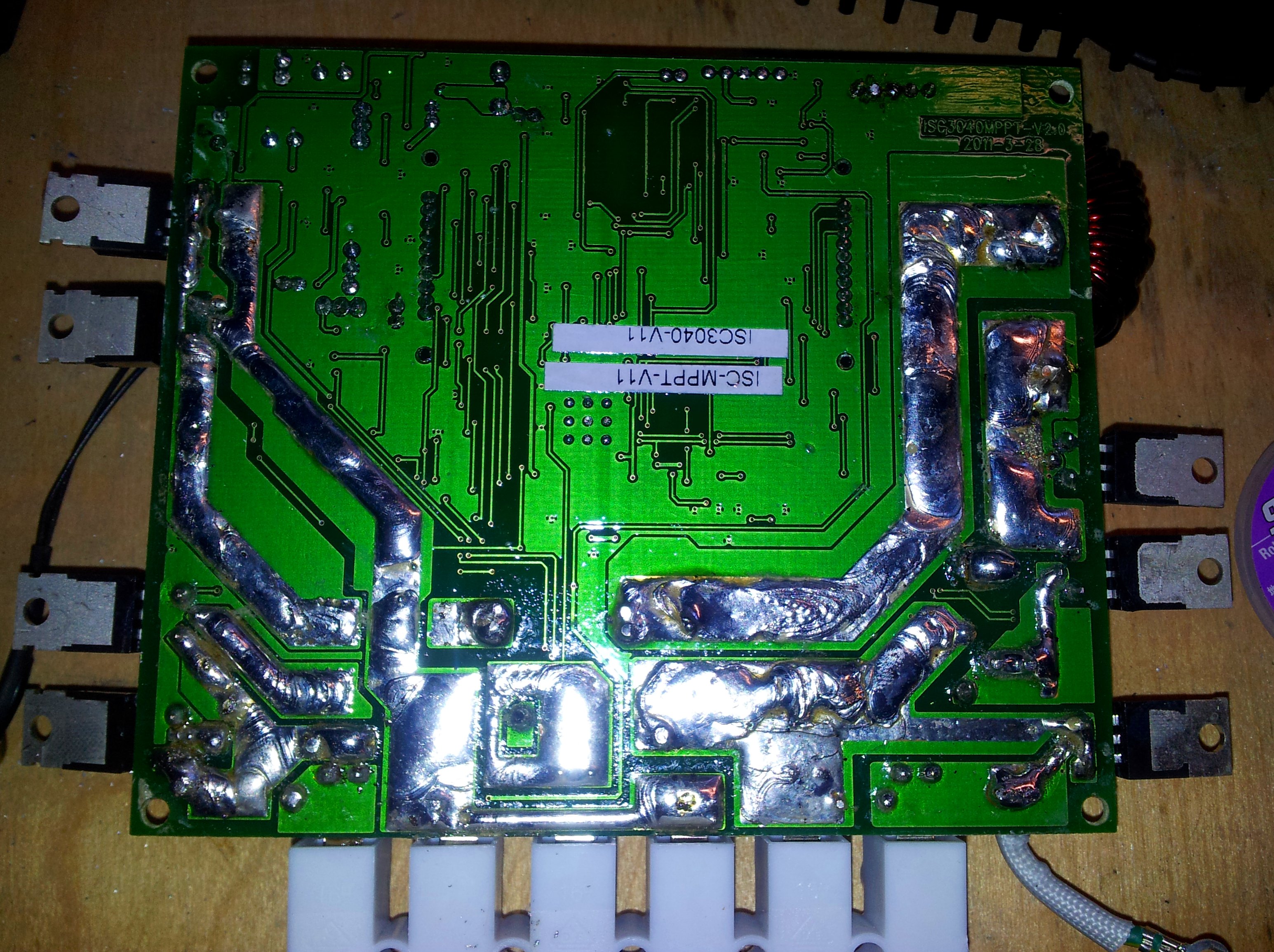 Back side of the PCB